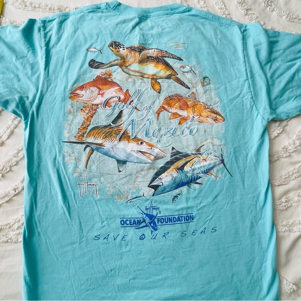 Guy Harvey Turquoise Short Sleeve Tee - Picture 5 of 5